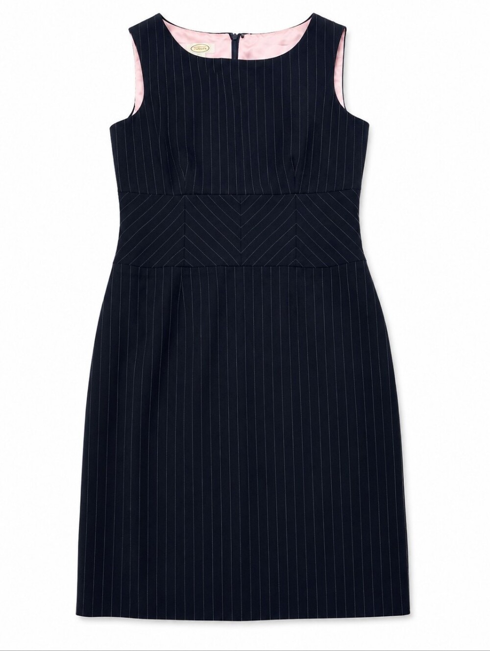 Talbots Petites Black Pinstripe Sheath Dress Women's 4P Career Office
